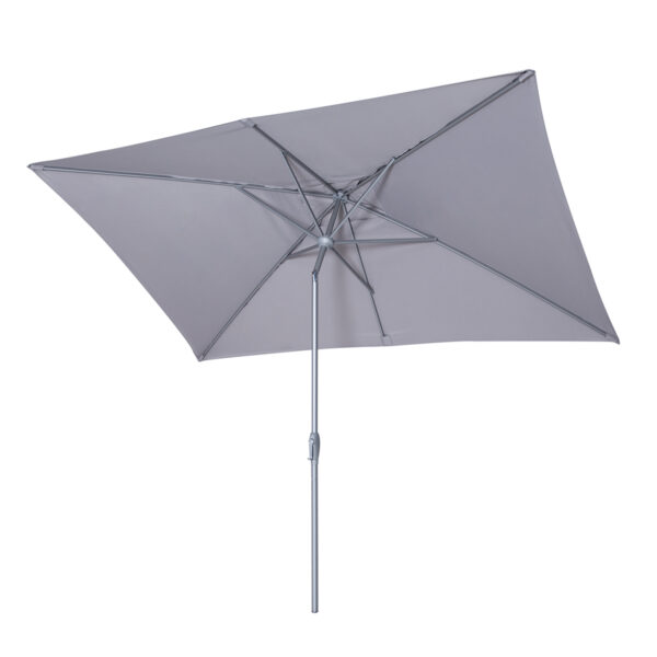 grey rectangular parasol 3m x 2m with tilt