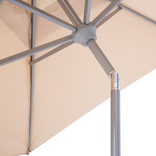 beige rectangular parasol 3m x 2m with tilt