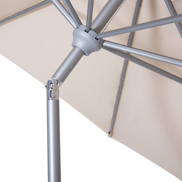 beige parasol round 3m with tilt
