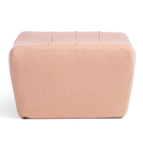 cozy boucle footstool uk made pink