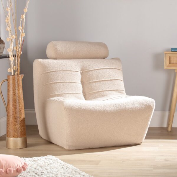 cozy boucle chair uk made latte
